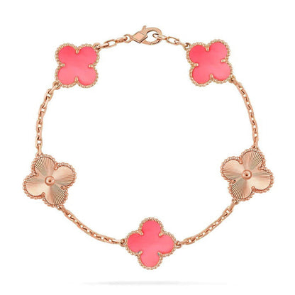 [Lumi Jewels] CLOVER 5 MOTIFS  PINK MOP BRACELET COLLECTION
