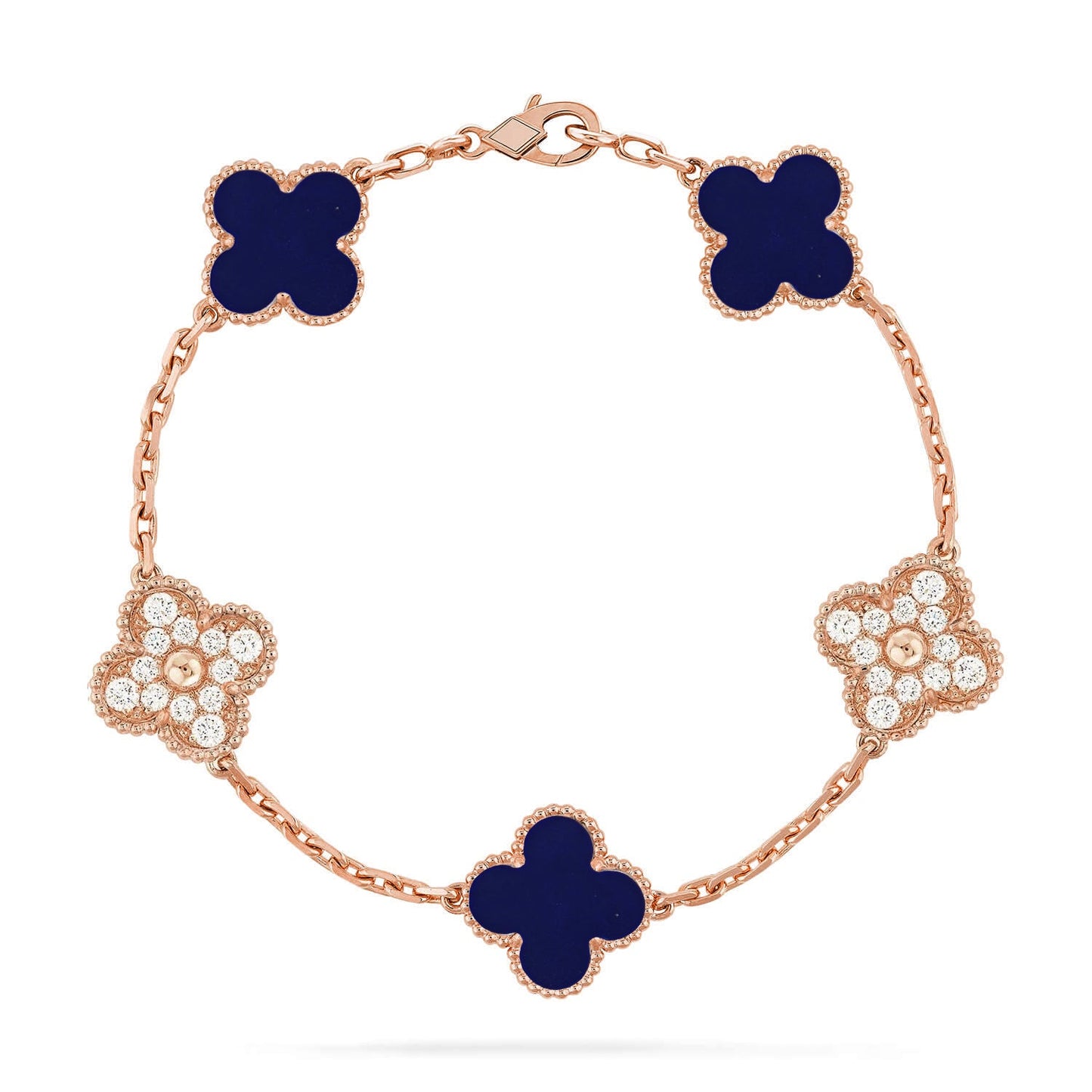 [Lumi Jewels]CLOVER 5 MOTIF LAPIS LAZULI BRACELET COLLECTION