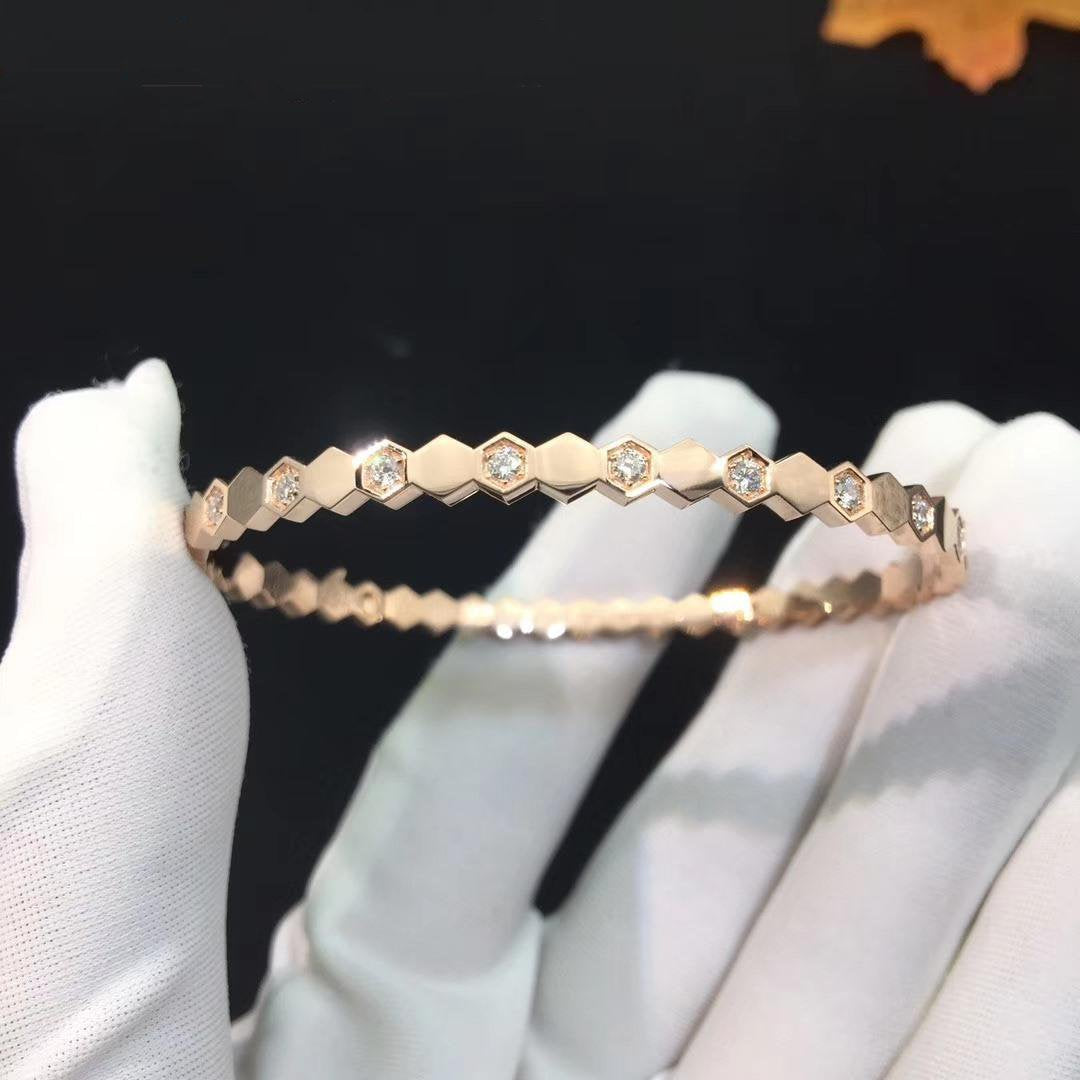 [Lumi Jewels]BEE LOVE PINK GOLD DIAMOND BRACELET