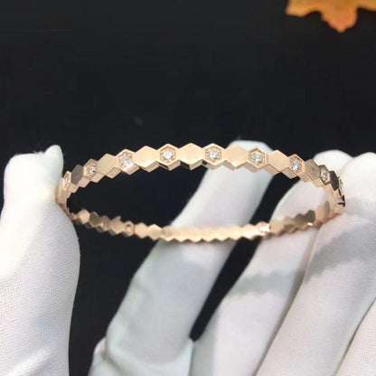 [Lumi Jewels]BEE LOVE PINK GOLD DIAMOND BRACELET