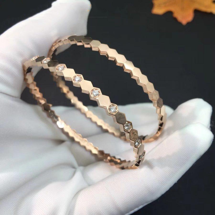 [Lumi Jewels]BEE LOVE PINK GOLD DIAMOND BRACELET