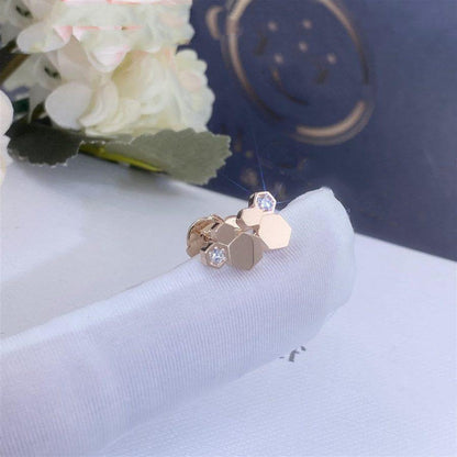 [Lumi Jewels]BOUCLES D'OREILLES EN OR ROSE ET DIAMANTS ABEILLE D'AMOUR