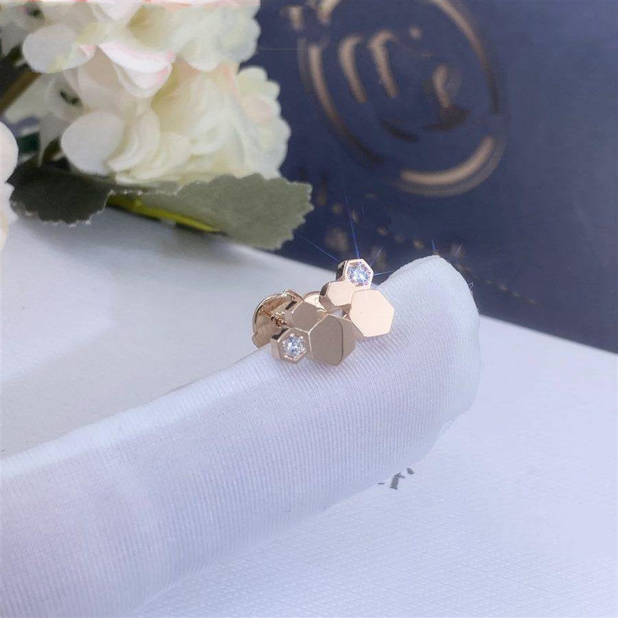 [Lumi Jewels]BOUCLES D'OREILLES EN OR ROSE ET DIAMANTS ABEILLE D'AMOUR