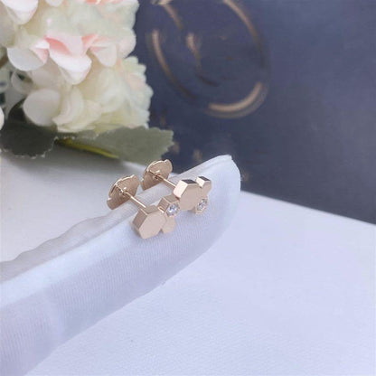 [Lumi Jewels]BOUCLES D'OREILLES EN OR ROSE ET DIAMANTS ABEILLE D'AMOUR