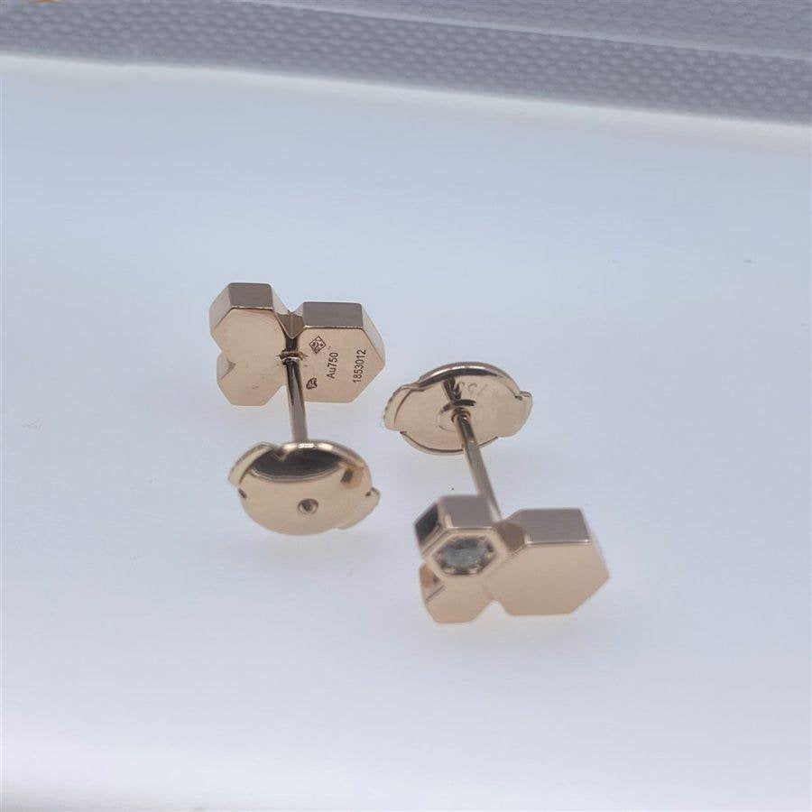 [Lumi Jewels]BOUCLES D'OREILLES EN OR ROSE ET DIAMANTS ABEILLE D'AMOUR