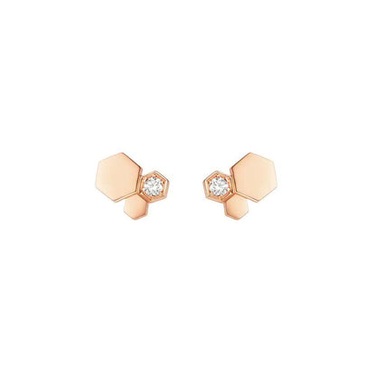 [Lumi Jewels]BOUCLES D'OREILLES EN OR ROSE ET DIAMANTS ABEILLE D'AMOUR