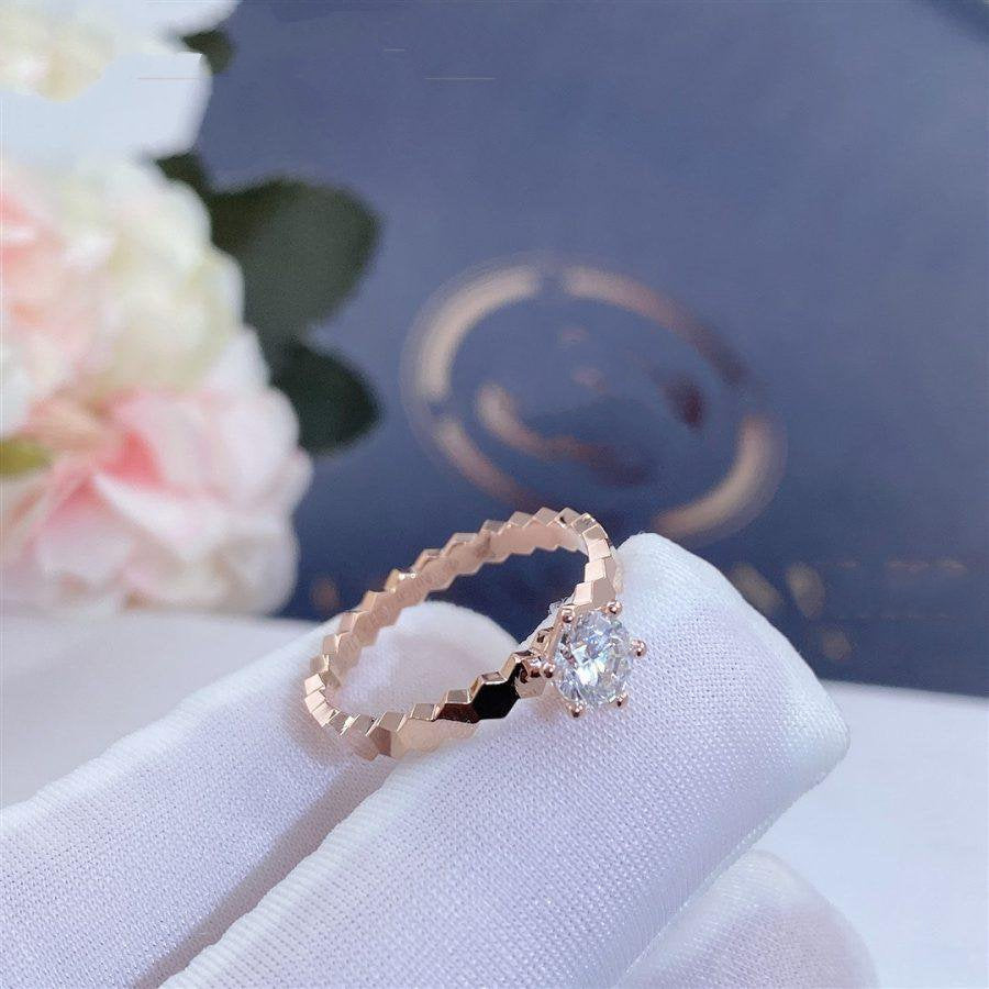 [Lumi Jewels]BEE LOVE RING PINK GOLD 1 DIAMOND