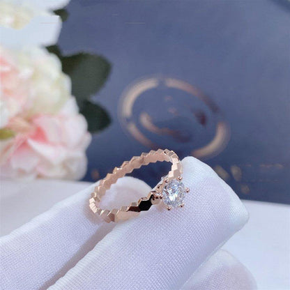 [Lumi Jewels]BEE LOVE RING PINK GOLD 1 DIAMOND
