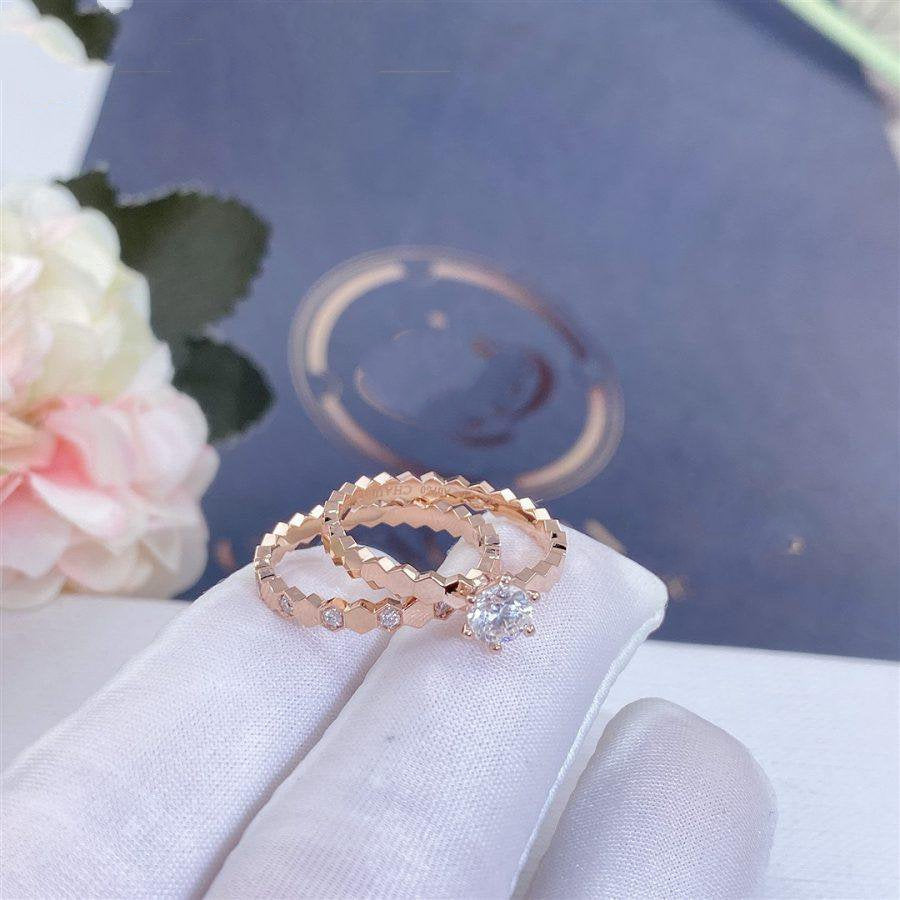 [Lumi Jewels]BEE LOVE RING PINK GOLD 1 DIAMOND