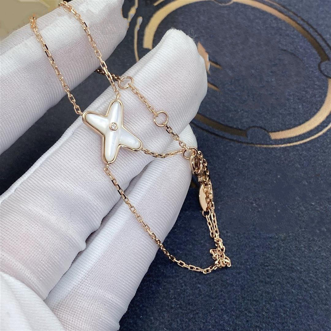[Lumi Jewels]JEUX BRACELET WHITE MOP PINK GOLD 1 DIAMOND