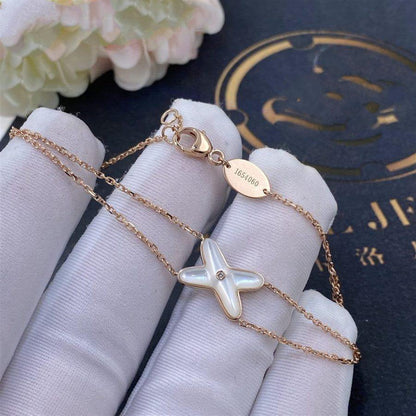 [Lumi Jewels]JEUX BRACELET WHITE MOP PINK GOLD 1 DIAMOND