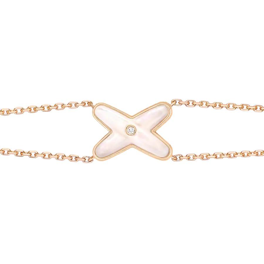 [Lumi Jewels]JEUX BRACELET WHITE MOP PINK GOLD 1 DIAMOND