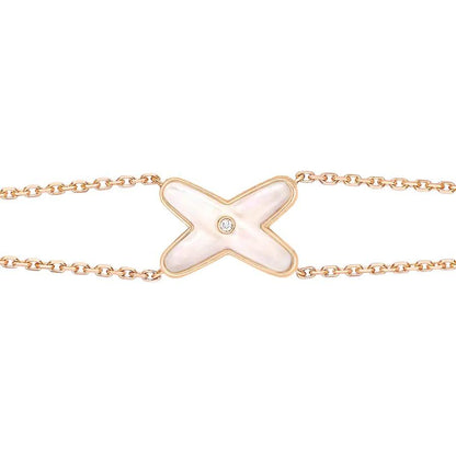 [Lumi Jewels]JEUX BRACELET WHITE MOP PINK GOLD 1 DIAMOND