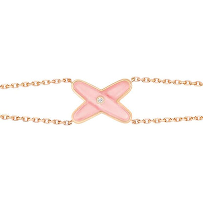 [Lumi Jewels]JEUX BRACELET PINK MOP PINK GOLD 1 DIAMOND