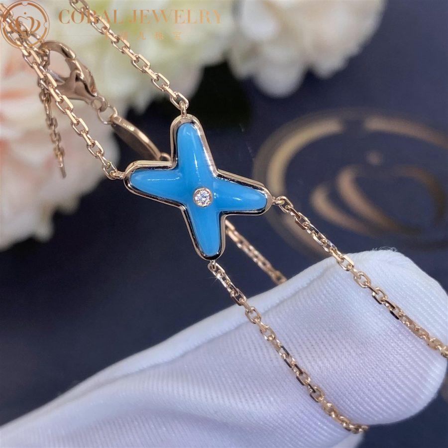 [Lumi Jewels]JEUX BRACELET TURQUOISE PINK GOLD 1 DIAMOND