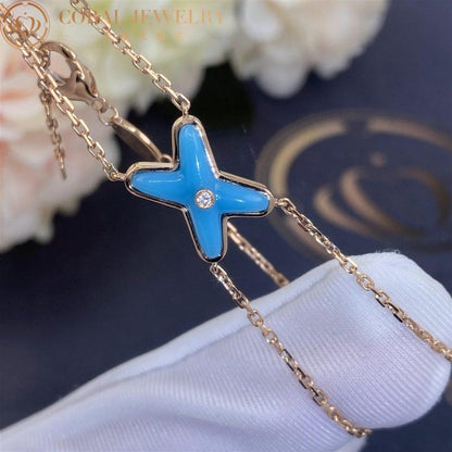 [Lumi Jewels]JEUX BRACELET TURQUOISE PINK GOLD 1 DIAMOND