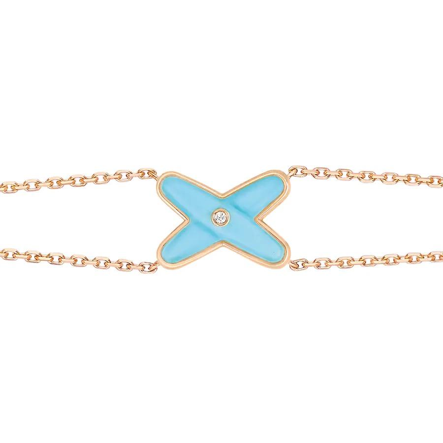 [Lumi Jewels]JEUX BRACELET TURQUOISE PINK GOLD 1 DIAMOND