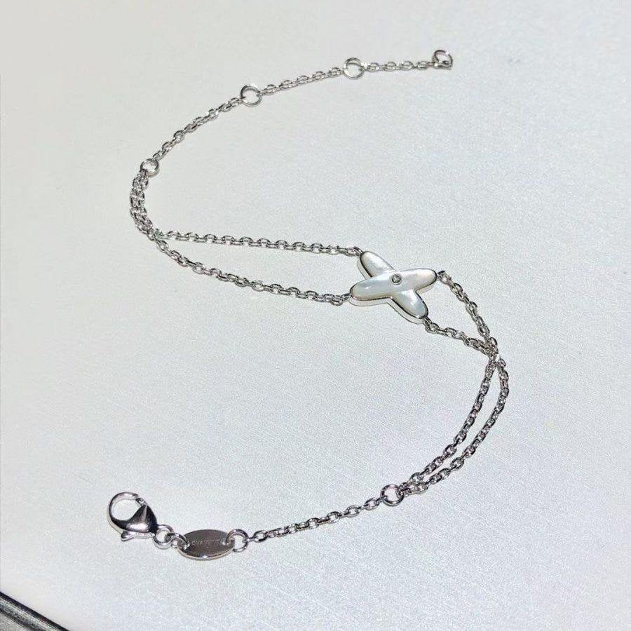 [Lumi Jewels]JEUX BRACELET WHITE MOP SILVER 1 DIAMOND