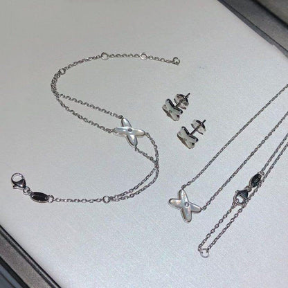 [Lumi Jewels]JEUX BRACELET WHITE MOP SILVER 1 DIAMOND