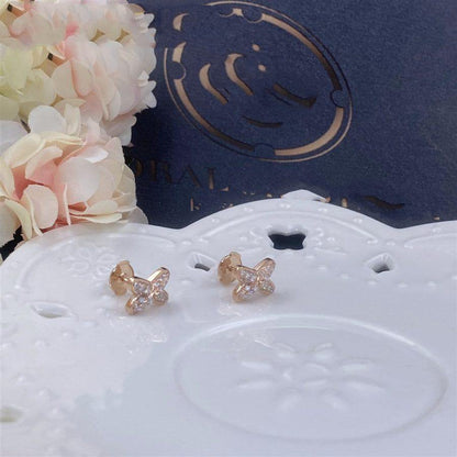 [Lumi Jewels]JEUX DE PINK GOLD DIAMOND EARRINGS