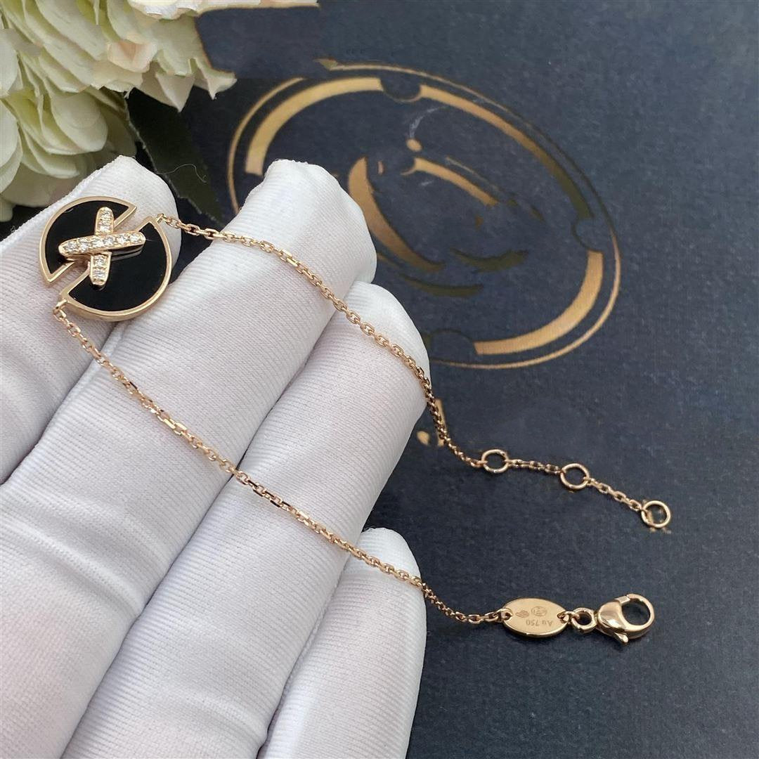 [Lumi Jewels]JEUX DE BRACELET ONYX PINK GOLD DIAMOND