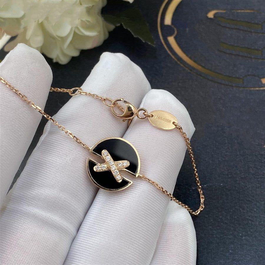 [Lumi Jewels]JEUX DE BRACELET ONYX PINK GOLD DIAMOND