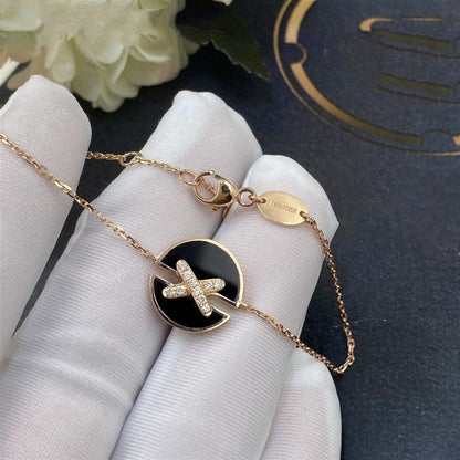 [Lumi Jewels]JEUX DE BRACELET ONYX PINK GOLD DIAMOND