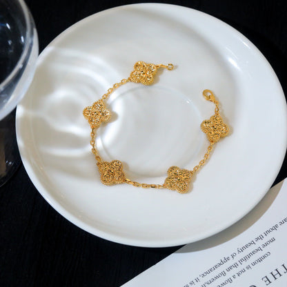 [Lumi Jewels]CLOVER 5 MOTIFS BRONZING BRACELET