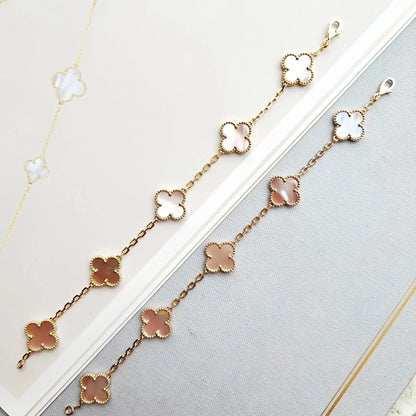 [Lumi Jewels] CLOVER 5 MOTIFS  PINK MOP BRACELET COLLECTION