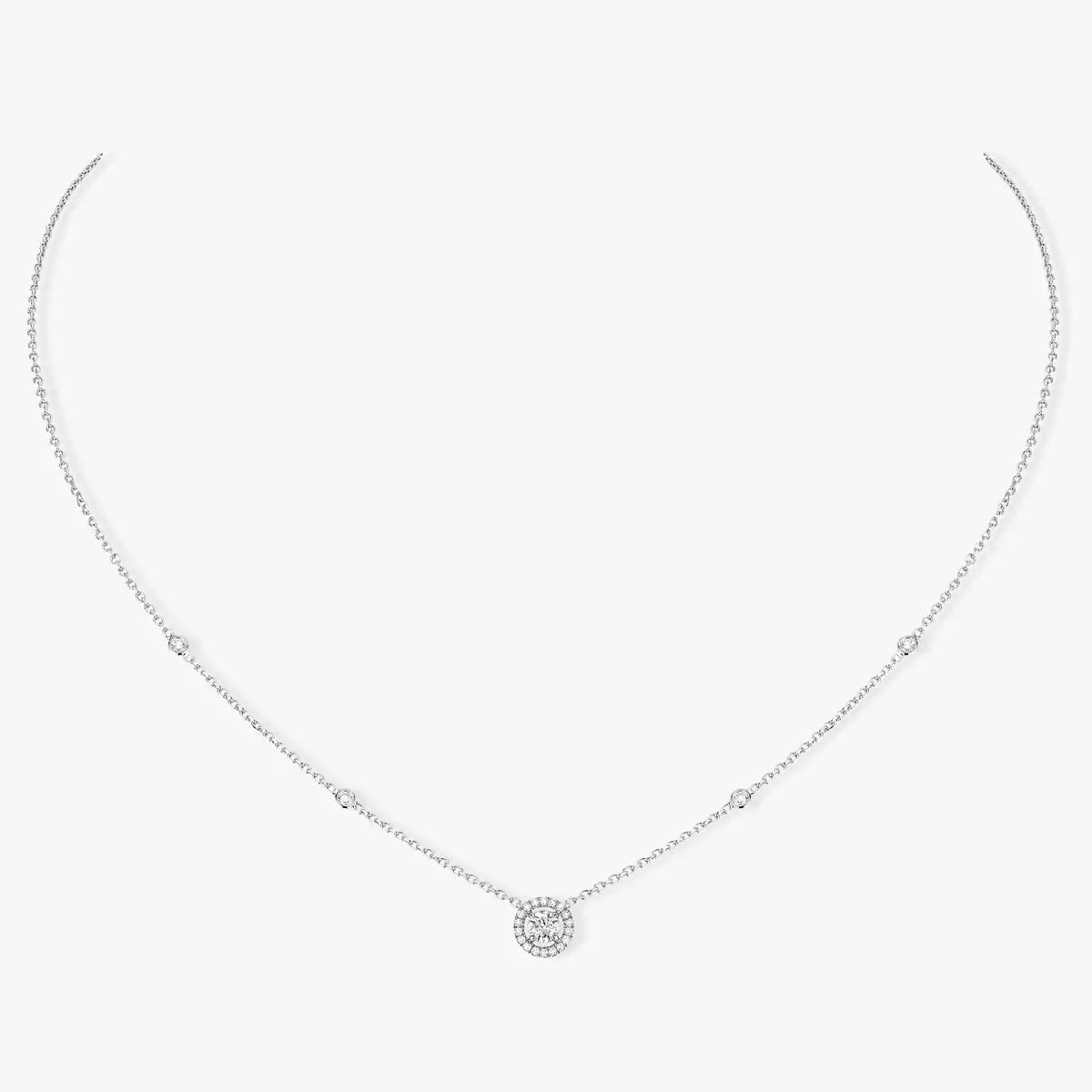 [Lumi]Diamond Necklace 0,20ct Brilliant Shape Joy