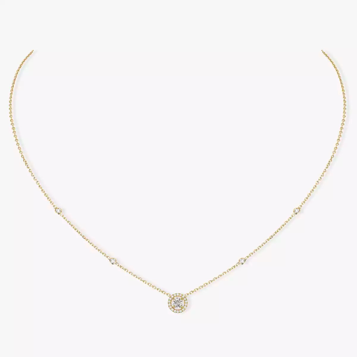 [Lumi]Diamond Necklace 0,20ct Brilliant Shape Joy