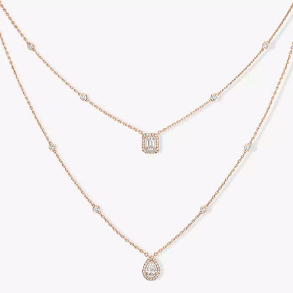 [Lumi Jewels]Diamond Necklace My Twin 2 Rows