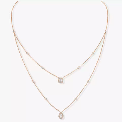 [Lumi]Diamond Necklace My Twin 2 Rows