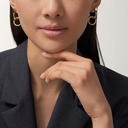 [Lumi Jewelery]JUSTE NO DIAMOND DOUBLE EARRINGS