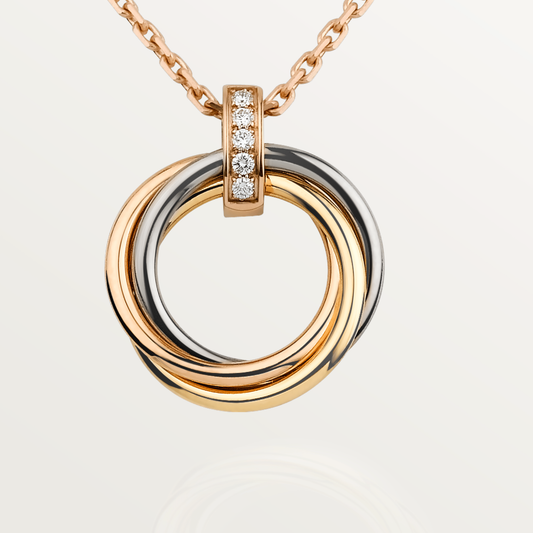 [Lumi Jewels]TRINITY NECKLACE GOLD  DIAMONDS