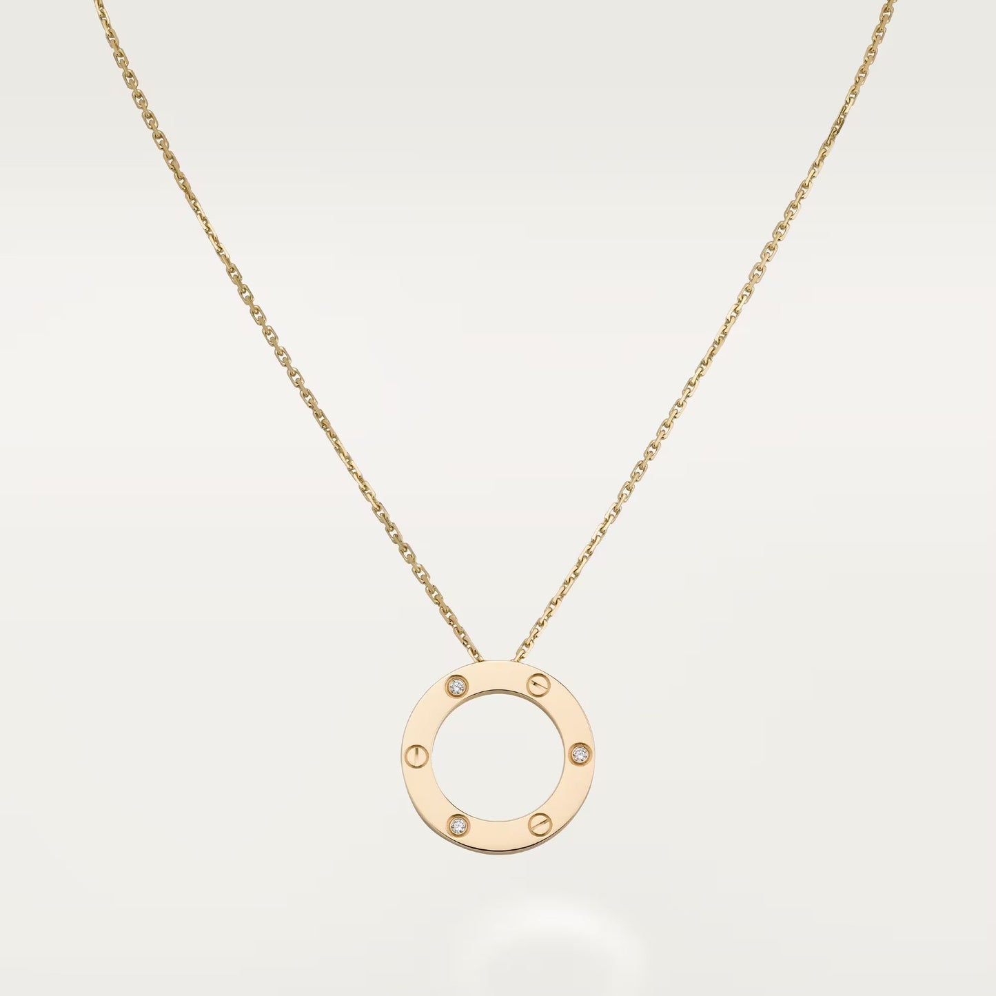 [Lumi Jewelery]LOVE NECKLACE 16MM 3 DIAMONDS