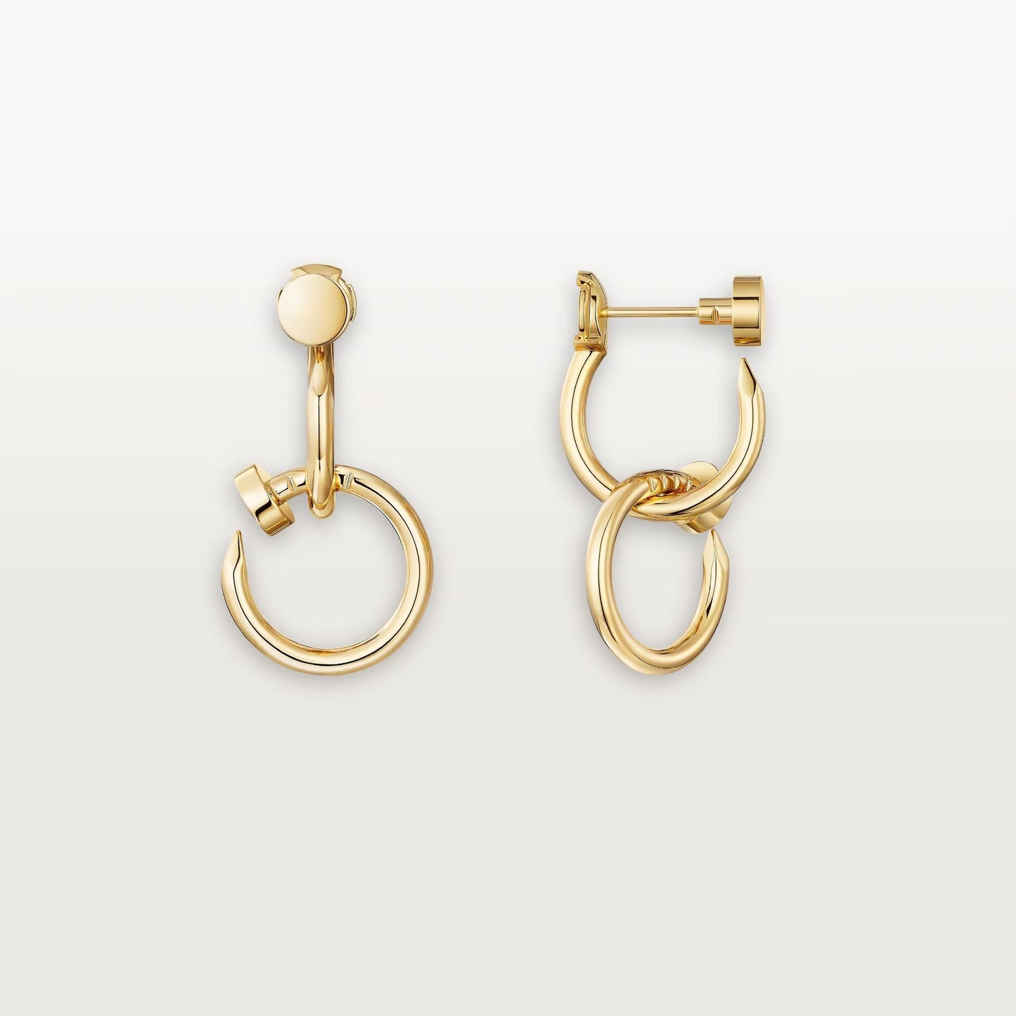 [Lumi Jewelery]JUSTE NO DIAMOND DOUBLE EARRINGS