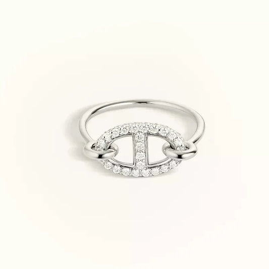 [Lumi Jewels]RONDE SMALL SILVER DIAMOND RING