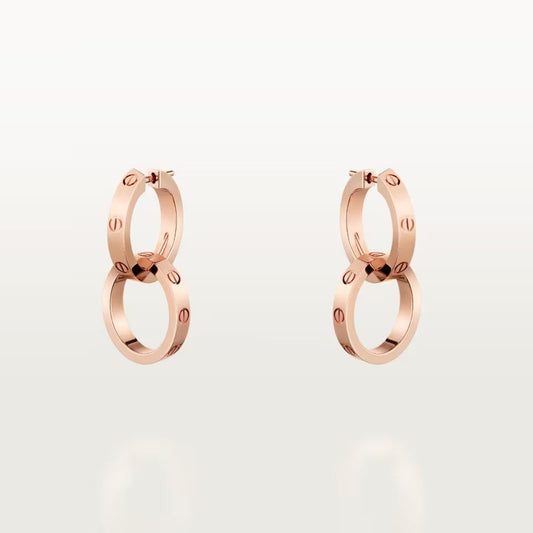 [Lumi Jewelery]LOVE 3.3MM DANGLE EARRINGS