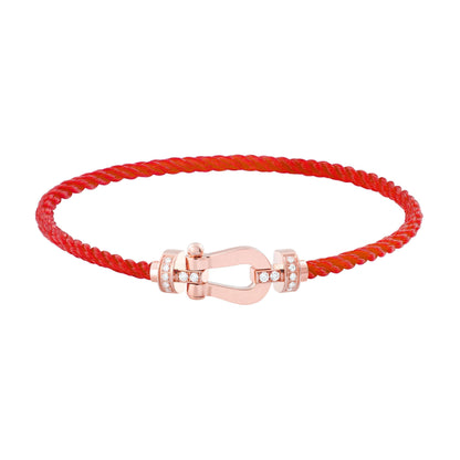 [Lumi Jewels]FORCE 10 HALF DIAMOND PINK GOLD RED CORDERI LARGE AND MEDIUM MODEL