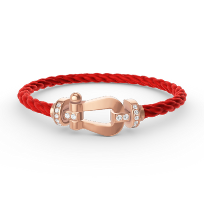 [Lumi Jewels]FORCE LARGE HORSESHOE HALF DIAMOND BRACELET ROSE GOLD