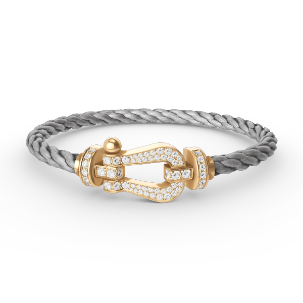 [Lumi Jewels]FORCE LARGE HORSESHOE FULL DIAMOND BRACELET GOLD