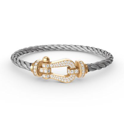 [Lumi Jewels]FORCE LARGE HORSESHOE FULL DIAMOND BRACELET GOLD