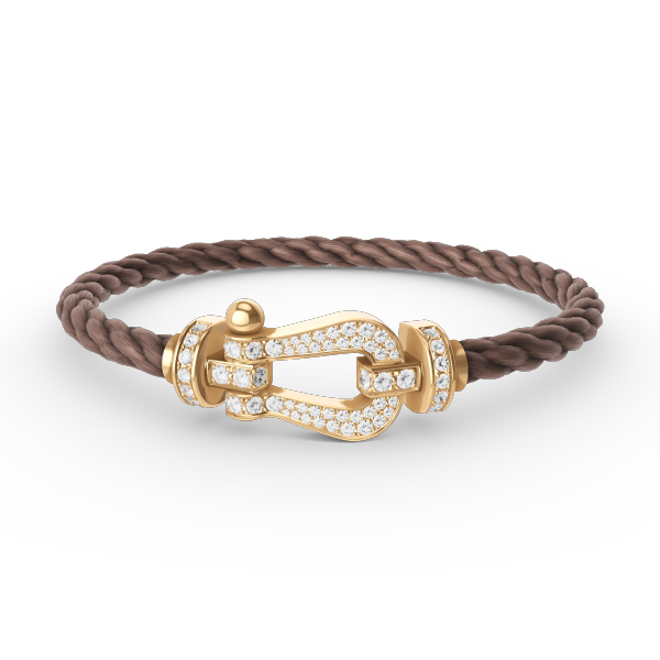 [Lumi Jewels]FORCE LARGE HORSESHOE FULL DIAMOND BRACELET GOLD