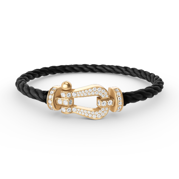[Lumi Jewels]FORCE LARGE HORSESHOE FULL DIAMOND BRACELET GOLD