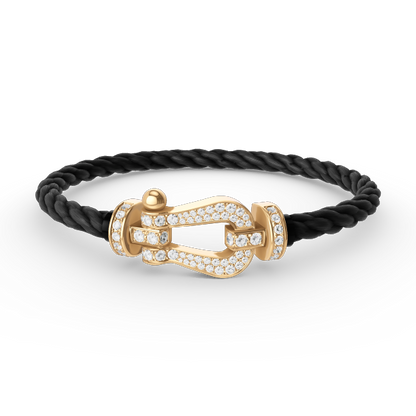 [Lumi Jewels]FORCE LARGE HORSESHOE FULL DIAMOND BRACELET GOLD