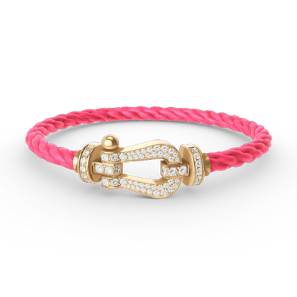 [Lumi Jewels]FORCE LARGE HORSESHOE FULL DIAMOND BRACELET GOLD