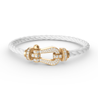 [Lumi Jewels]FORCE LARGE HORSESHOE FULL DIAMOND BRACELET GOLD