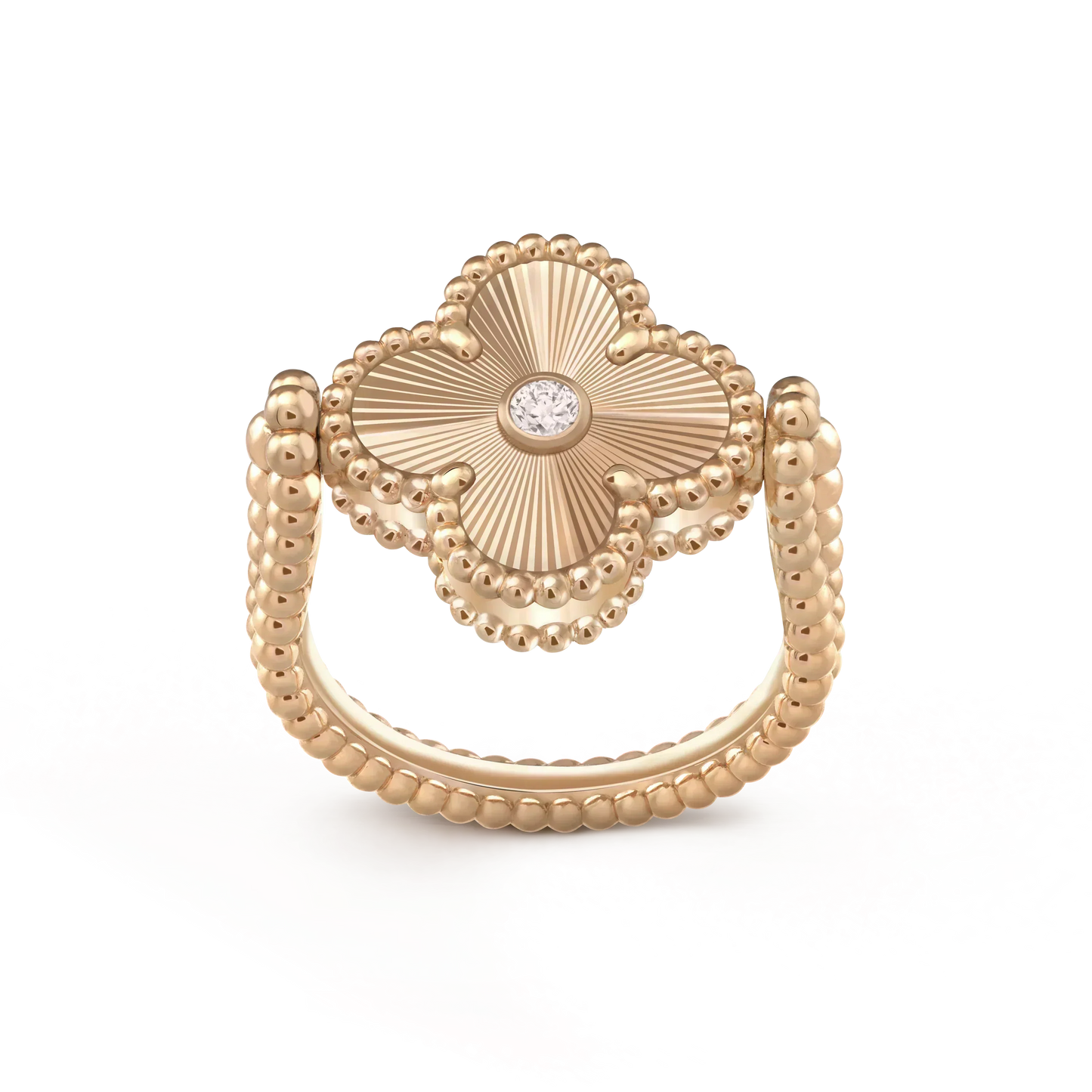 [Lumi Jewels]CLOVER RIVERSIBLE PINK GOLD RING