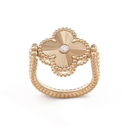 [Lumi Jewels]CLOVER RIVERSIBLE PINK GOLD RING